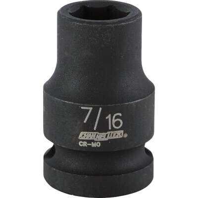 Channellock 1/2 In. Drive 7/16 In. 6-Point Shallow Standard Impact Socket