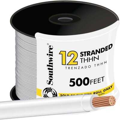Southwire 500 Ft. 12 AWG Stranded White THHN Electrical Wire
