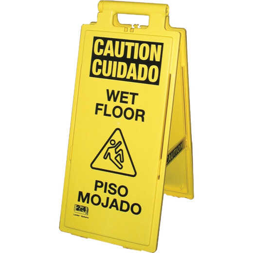 Impact Lockin'Arm Caution Wet Floor Sign