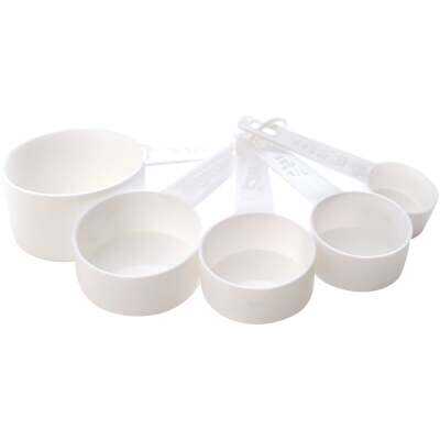 Norpro White Plastic Measuring Cup Set (5-Piece)